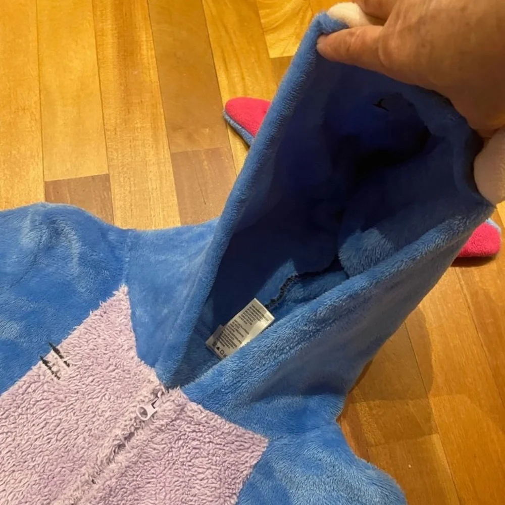 Disney Eeyore Hooded One Piece Sleepwear Pajamas Jump Suit Adult XL with Tail - Picture 2 of 6